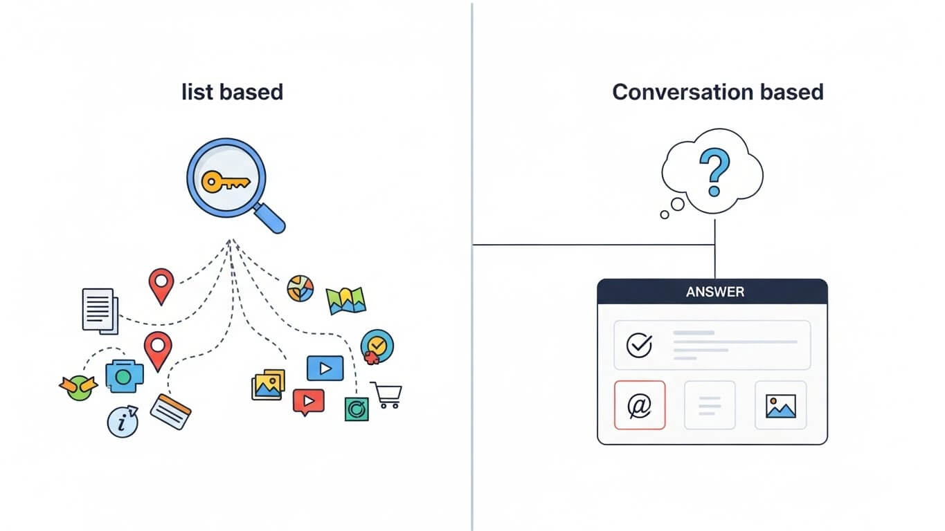 응답 방식의 차이: 키워드 중심 vs 문맥 중심