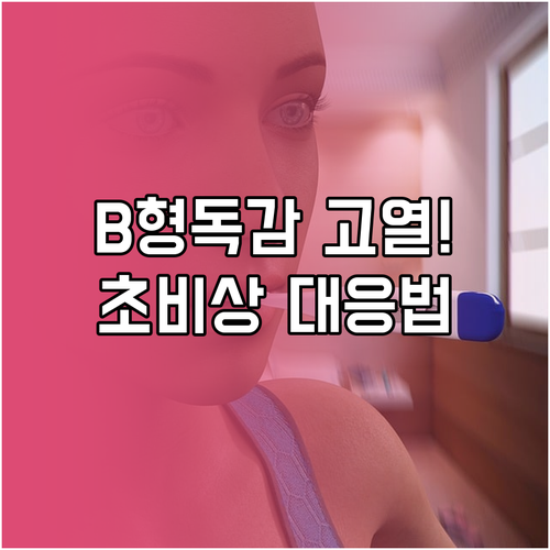 B형 독감 39도 이상 고열 발생 시..