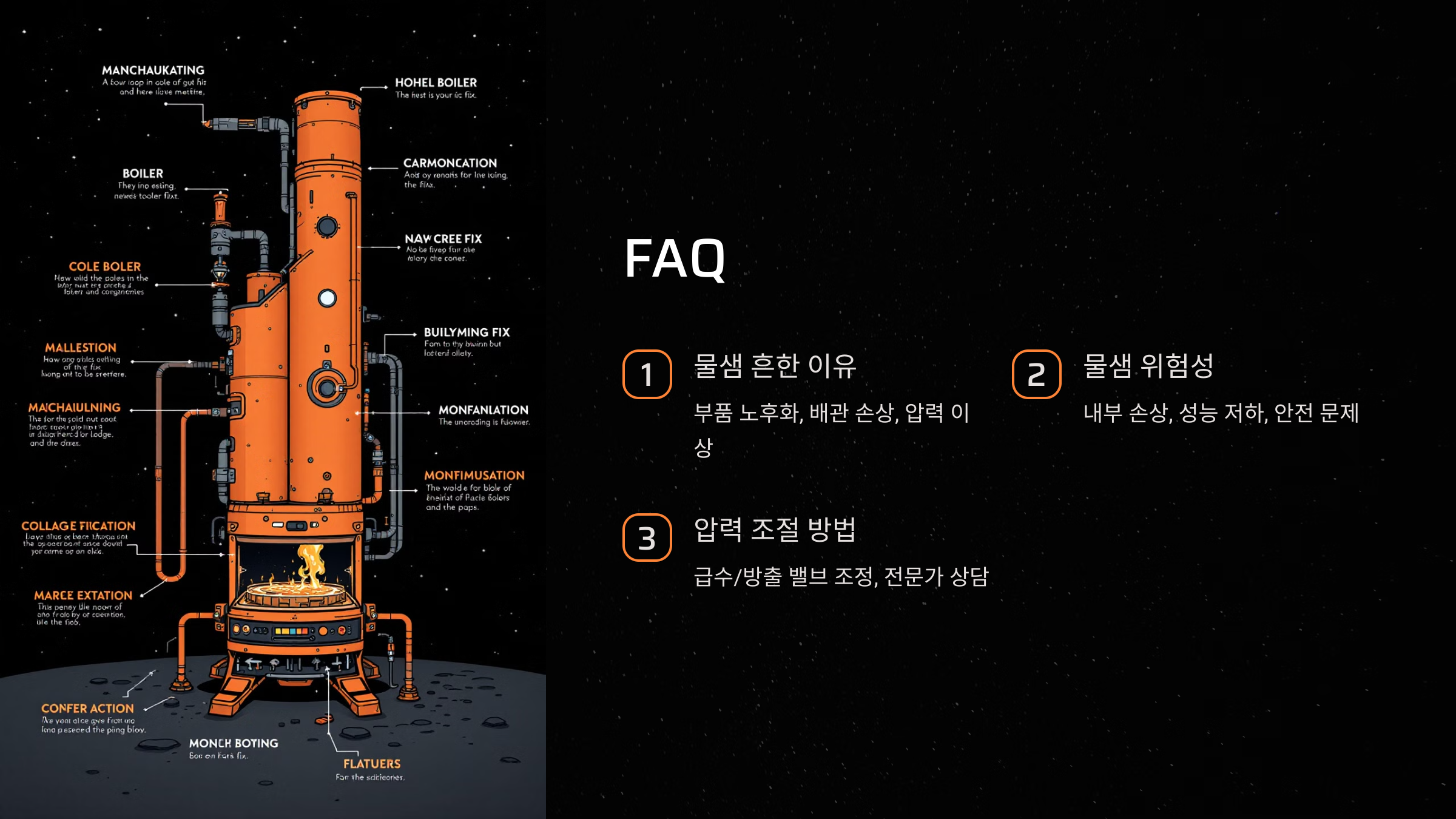보일러 물샐 때 원인과 해결 방법 FAQ