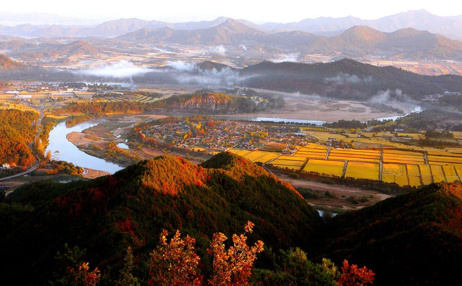 안동 하회마을 초가을 정취