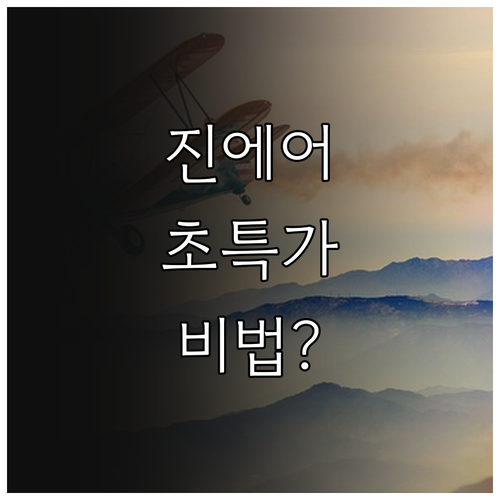 진에어 유류할증료 실시간 확인법과 싱..