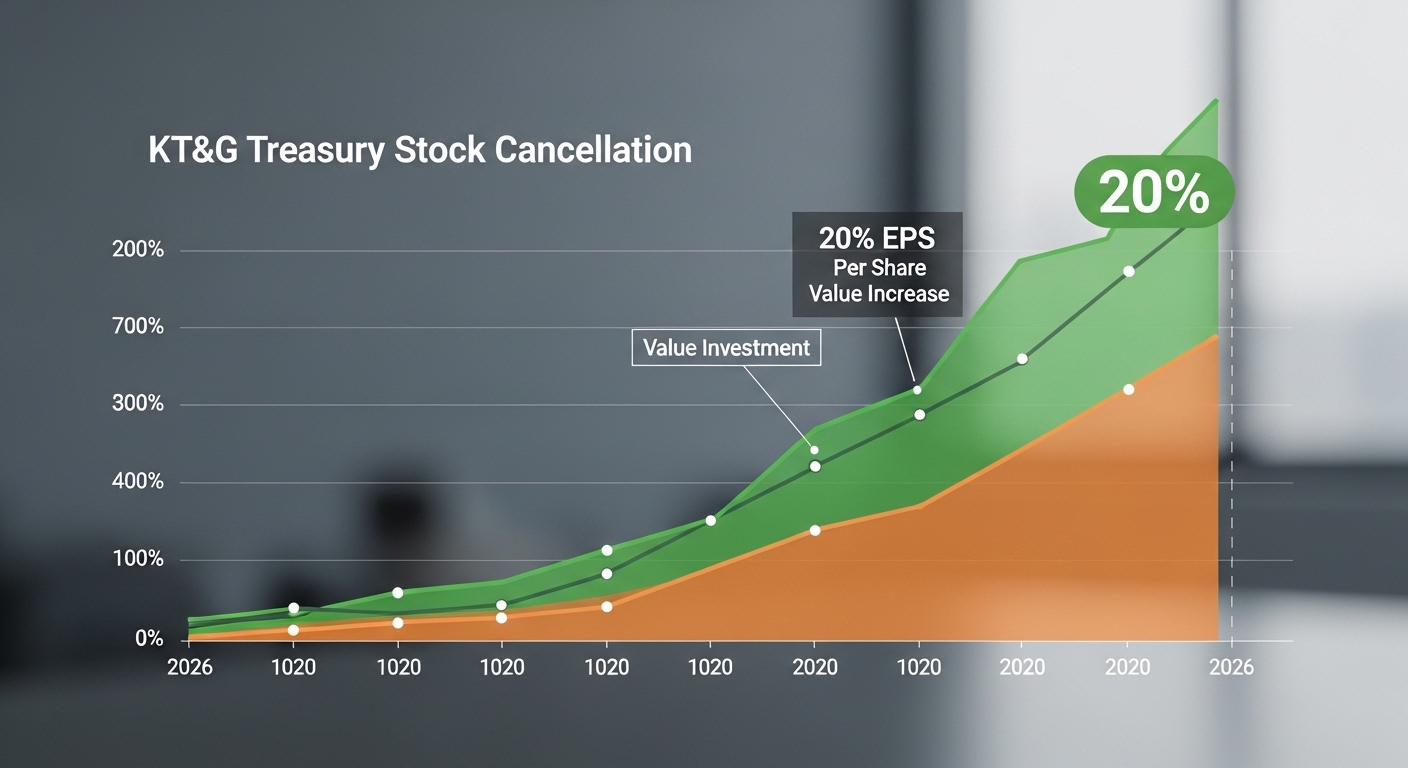 KT&G 자사주 소각 발행주식 20% EPS 주당가치 상승 그래프 가치투자 그린오렌지 2026