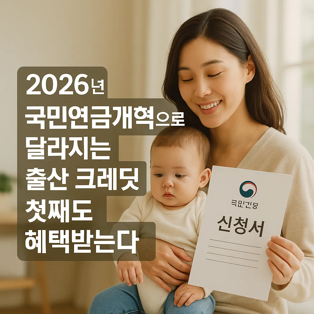 2026년 국민연금개혁으로 달라지는 출산 크레딧