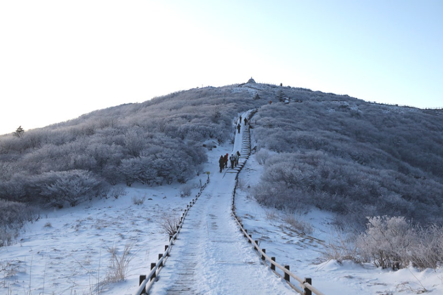 지리산 노고단 설경
