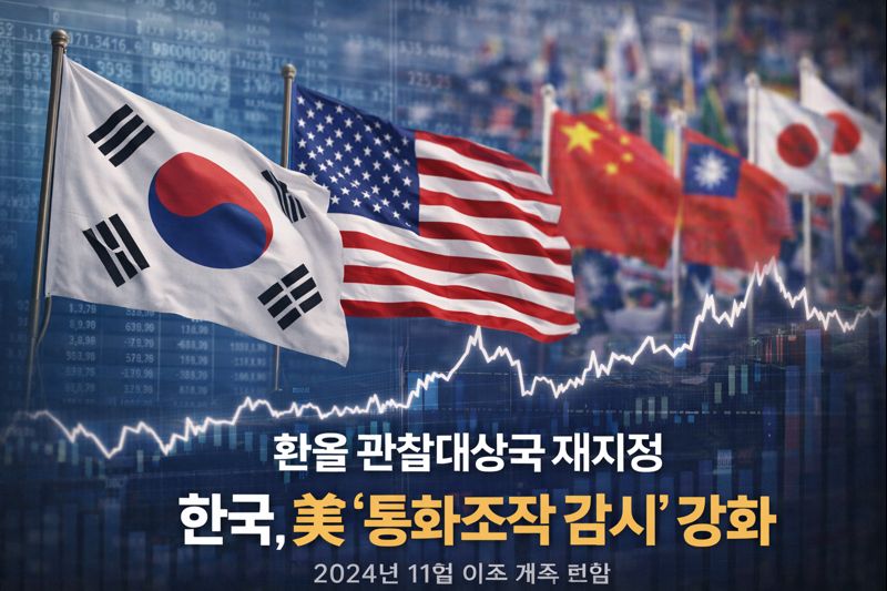 미국 재무부 환율 관찰 대상국 재지정