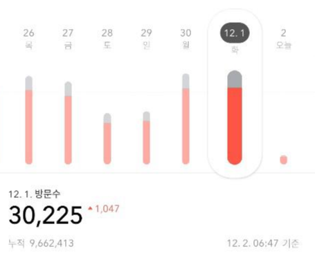 일일 방문자 수