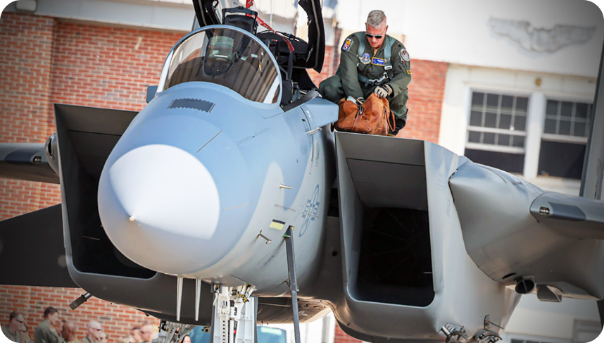 미 항공 방위군 소속의 F-15EX 모습