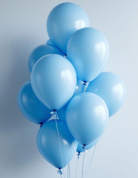 여름 실내놀이-파란색 풍선