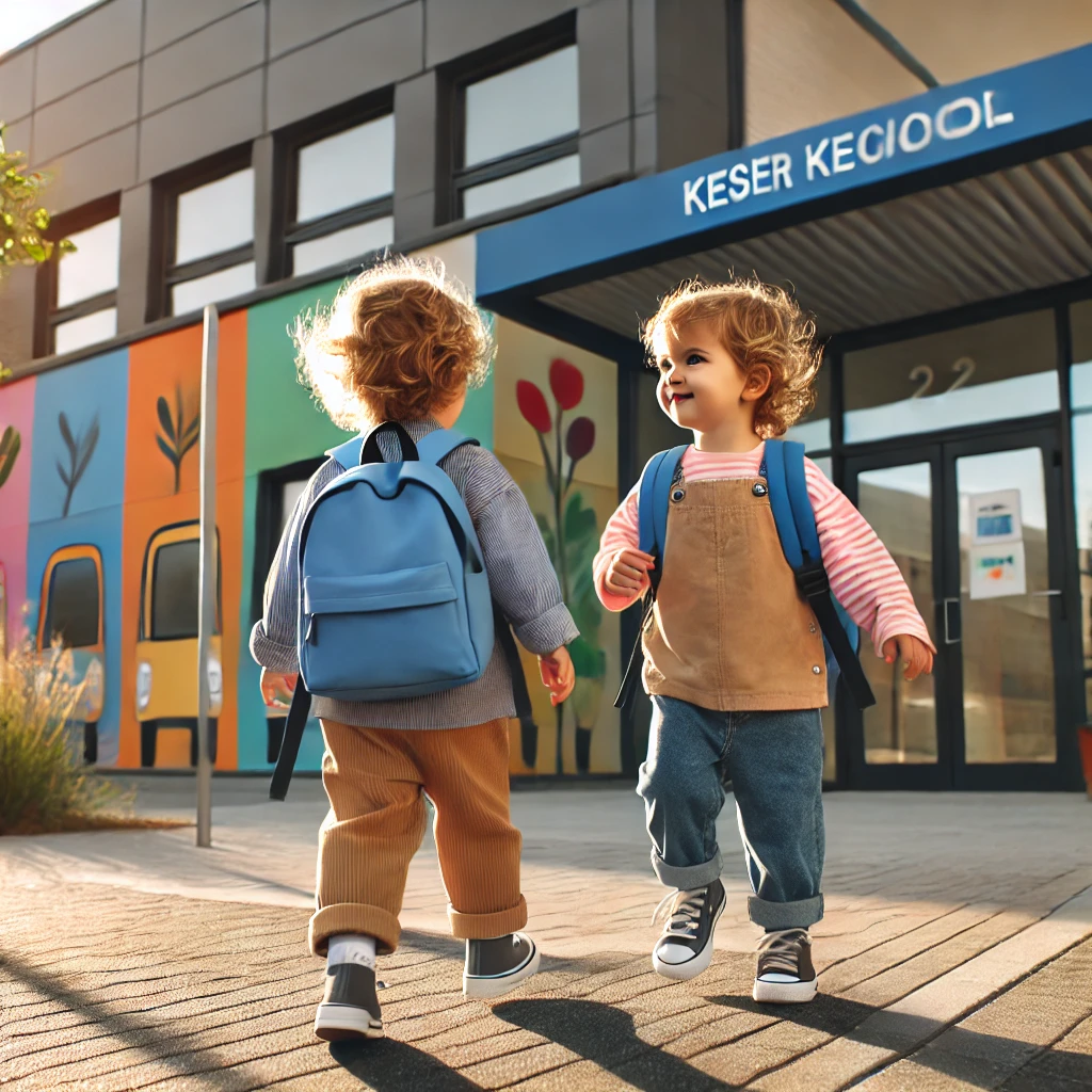 쌍둥이 어린이집 입소사진