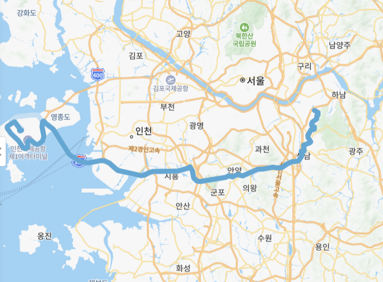 서울-성남-인천-하남-5500번-공항버스-노선