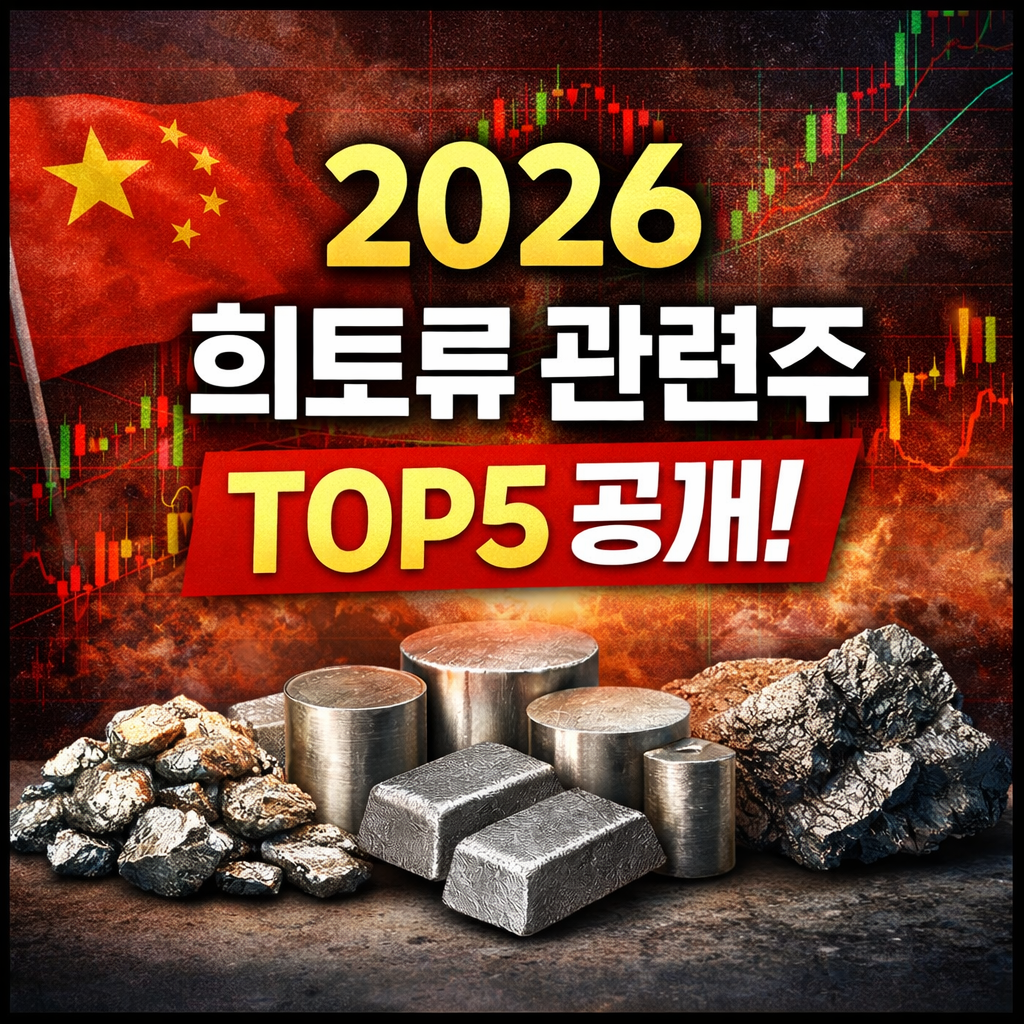 2026 희토류 관련주 TOP5|중국 제재 수혜 종목 분석