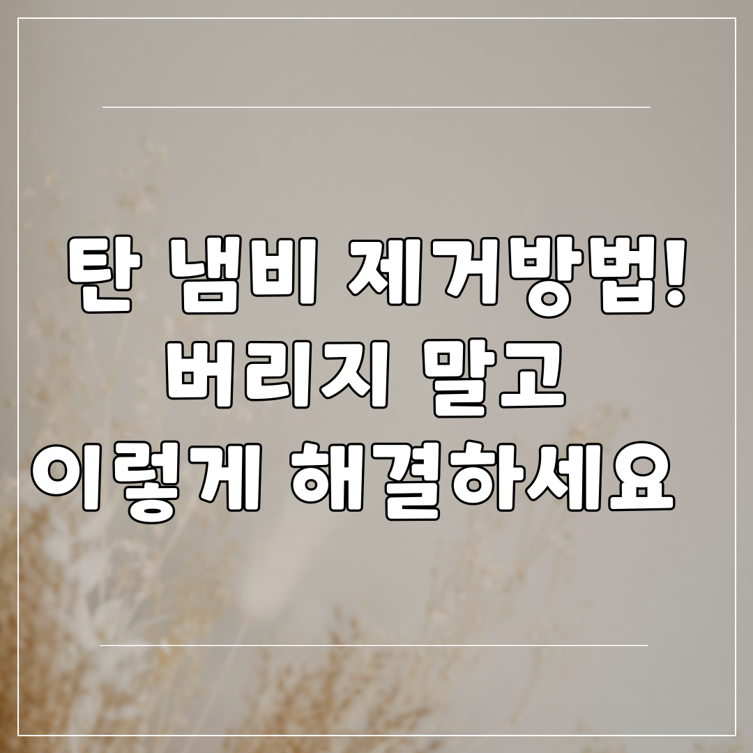 탄 냄비 제거 방법!!