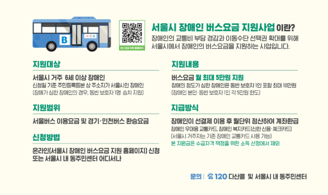 서울시 장애인 버스요금 지원