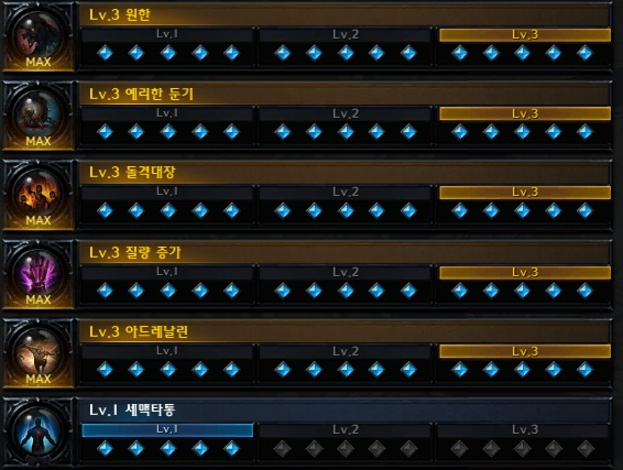 로스트아크 세맥타통 기공사 각인 세팅