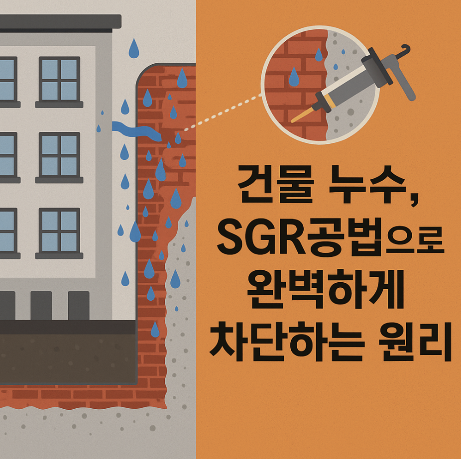 건물 누수, SGR공법으로 완벽하게 차단하는 원리