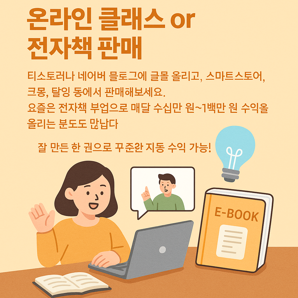 온라인 클래스 or 전자책 판매