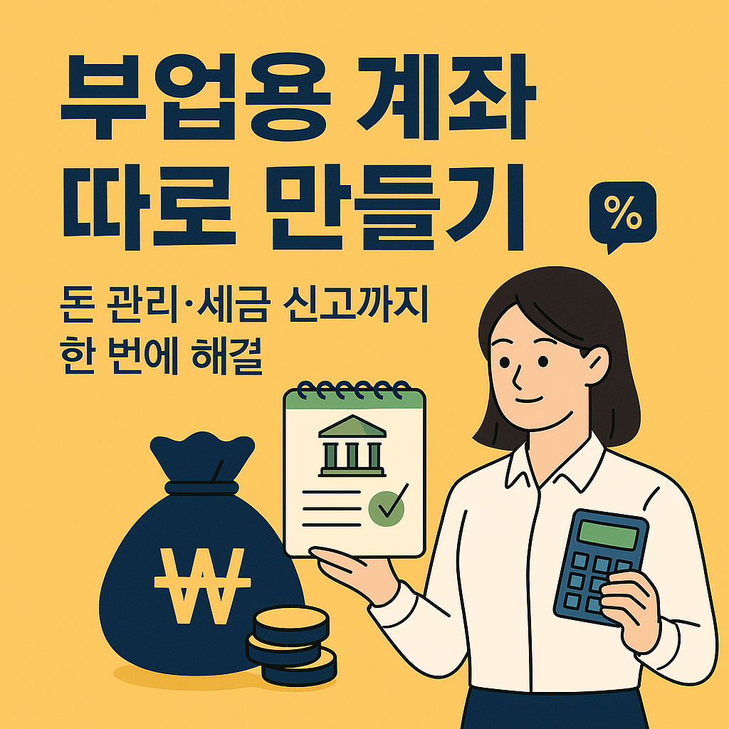 부업용 계좌 따로 만들기: 돈 관리·세금 신고까지 한 번에 해결