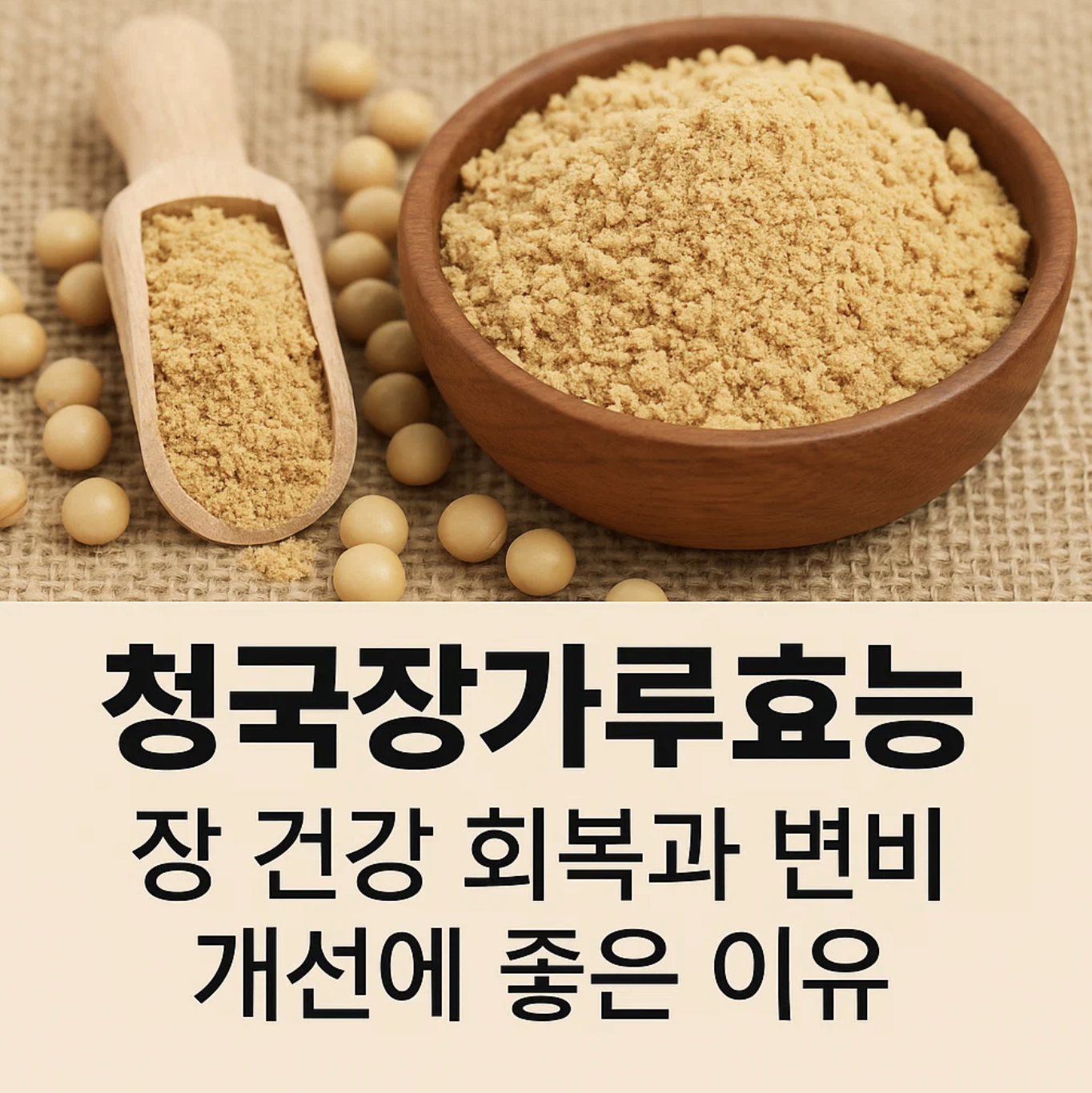 청국장가루효능 장 건강 회복과 변비 개선에 좋은 이유