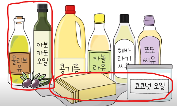 기름 종류별 정제유 조제유 비교