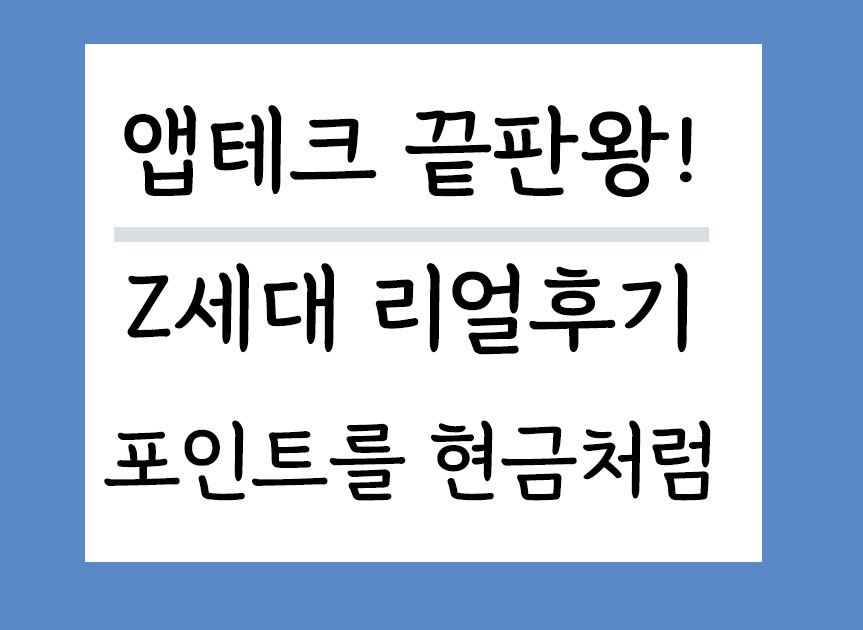앱테크 끝판왕Z세대 리얼후기