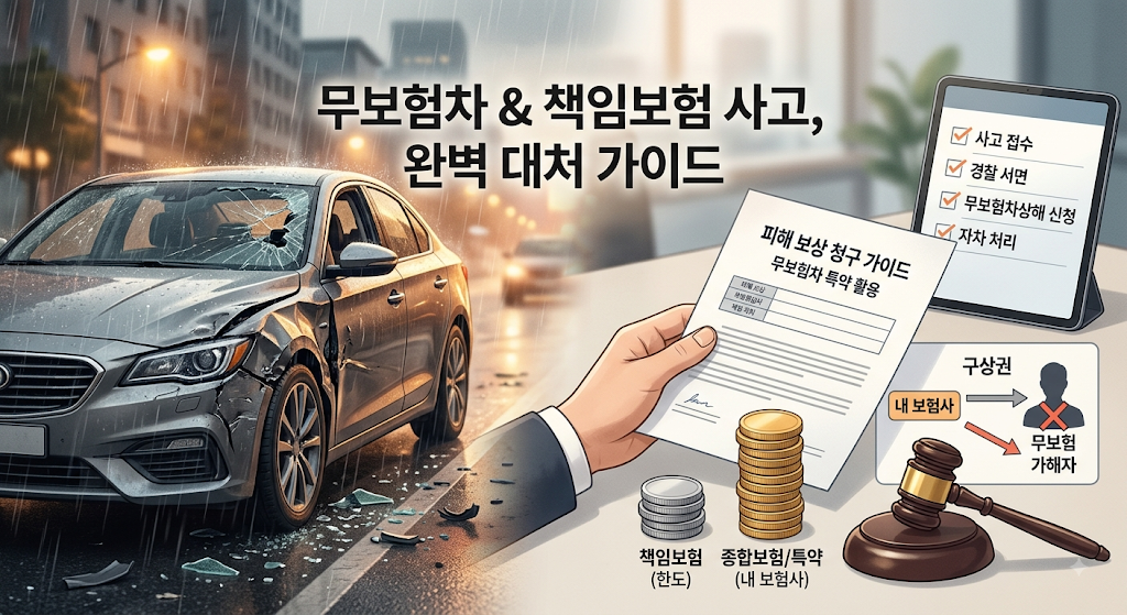 무보험차 사고, 책임보험만 가입한 상대방과의 대처법: 내 돈 안 들이고 보상받는 핵심 가이드