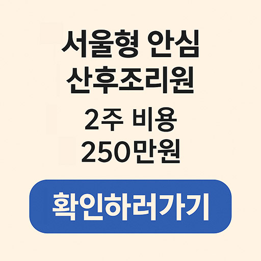 2026 ‘서울형 안심 산후조리원’ 2주 비용