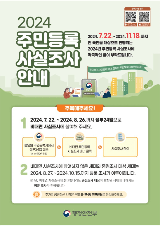 주민등록 비대면 사실조사