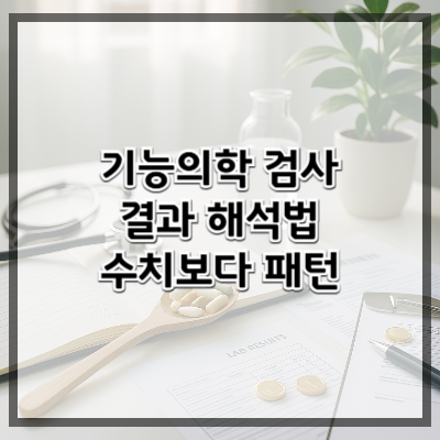 기능의학 검사 결과 해석법 – 수치보다 중요한 패턴