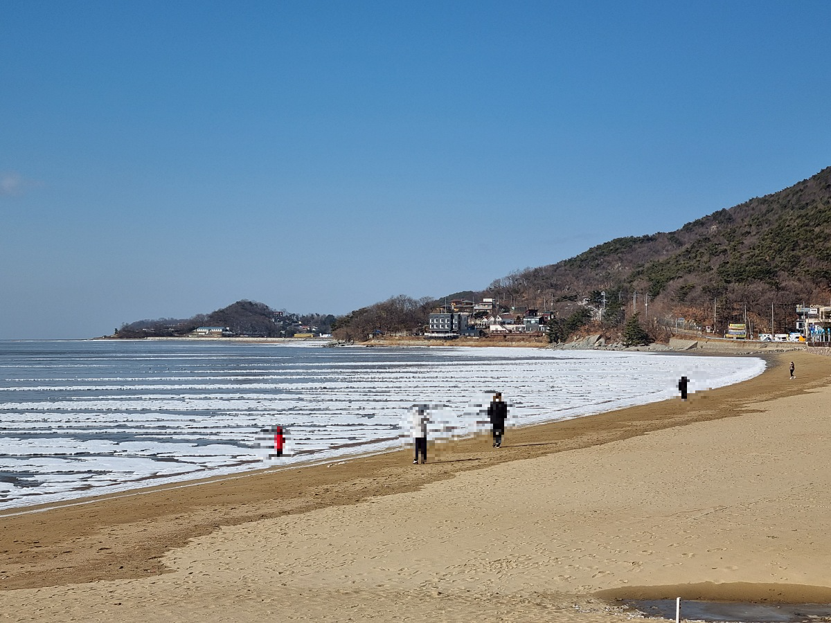 인천 강화도&amp;#44; 석모도 겨울 바다 설경 (민머루 해수욕장&amp;#44; 동막해수욕장)과 해넘이 풍경 (건평항) 