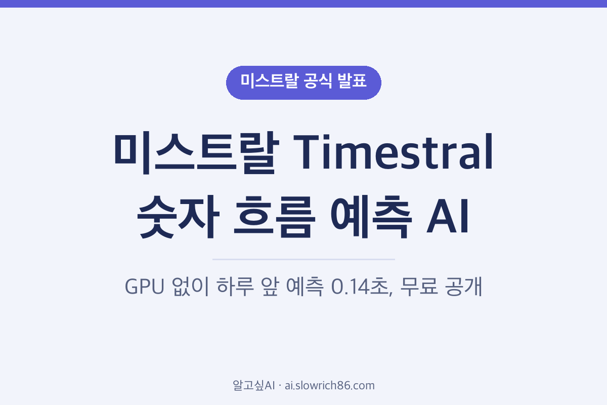 미스트랄 Timestral 시계열 예측 AI 표지