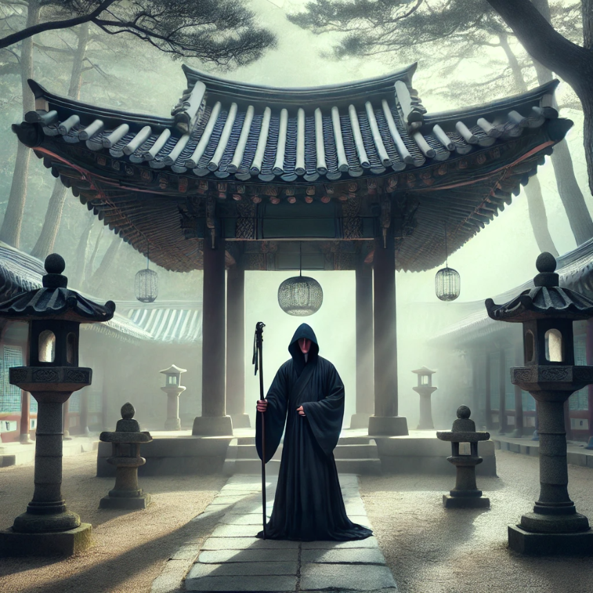 스님이 검은 옷을 입은 꿈