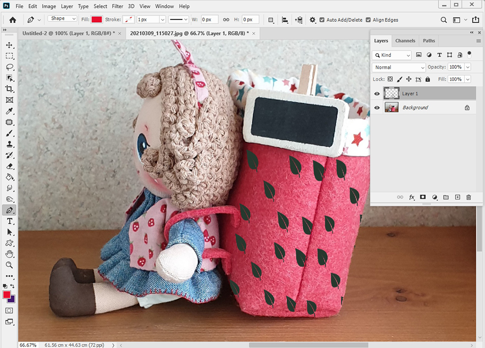 소실점 효과 이용해 가방 이미지에 나뭇잎 패턴 넣기_09