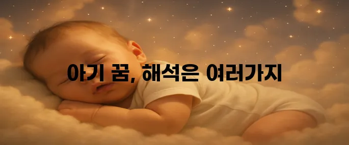 아기 꿈해몽 한번에 알아보기
