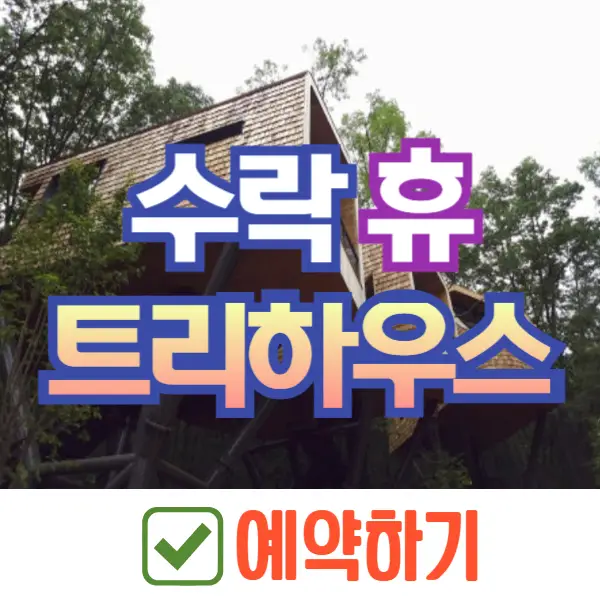 수락 휴 트리하우스 예약