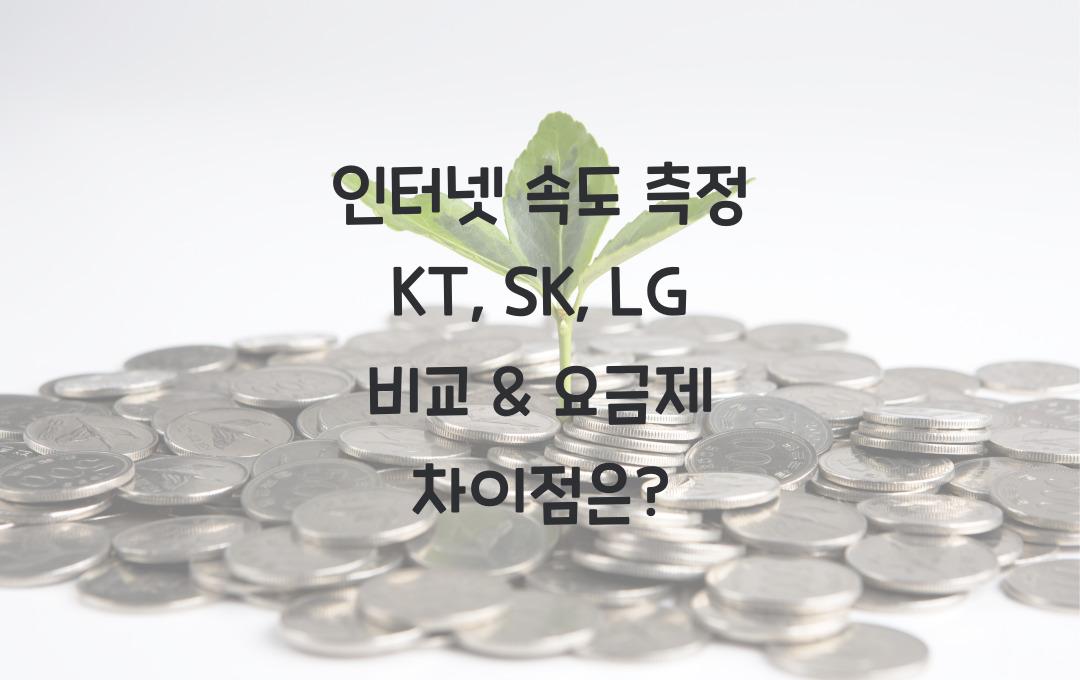 인터넷 속도 측정 KT, SK, LG 비교