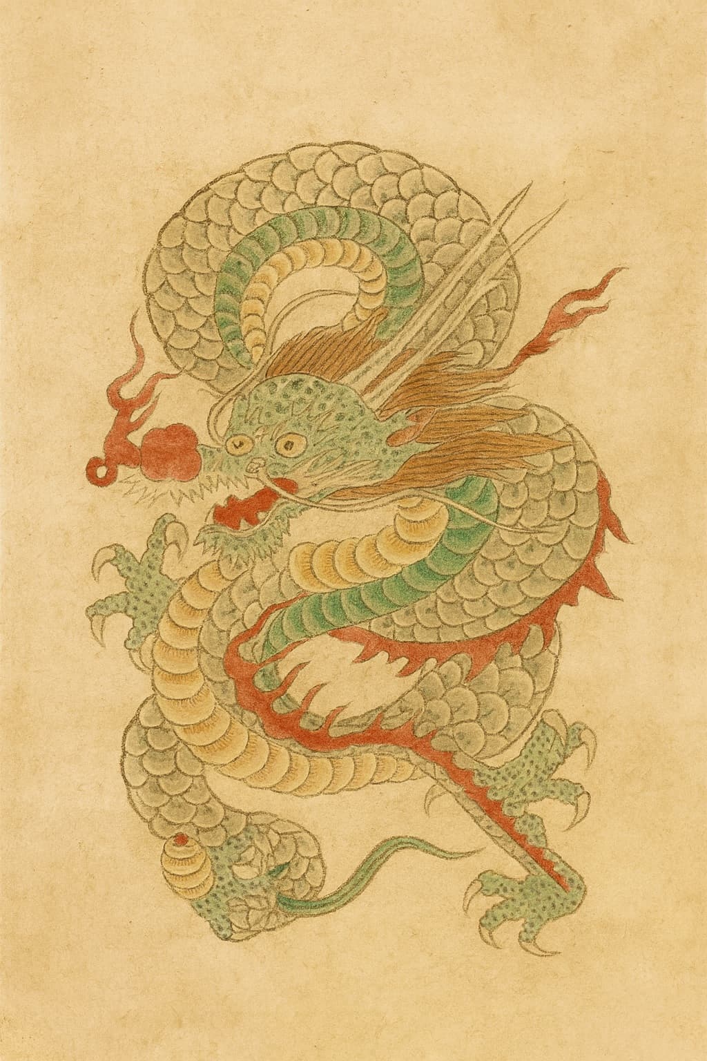 민화 속 호랑이와 용 – 두 수호신의 차이와 상징