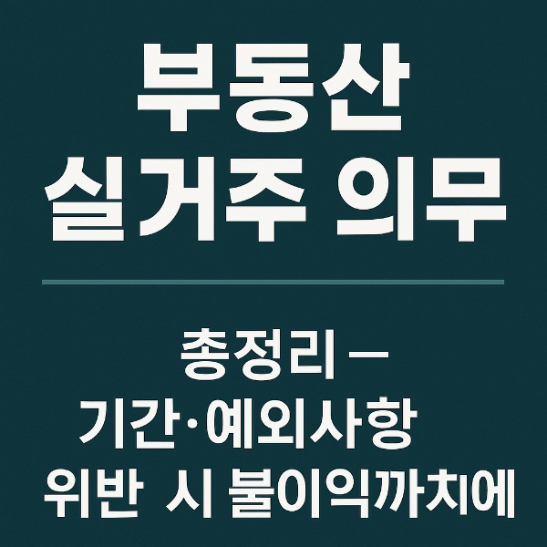 부동산 실거주의무