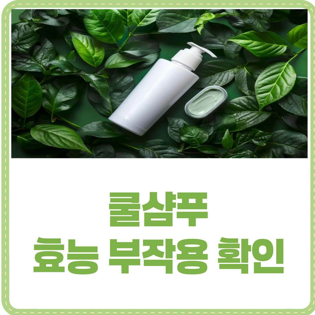 쿨샴푸 효능 부작용