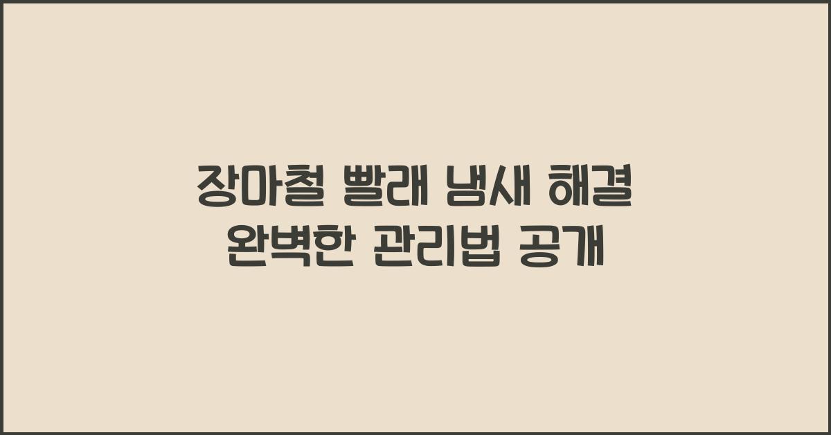 장마철 빨래 냄새 해결