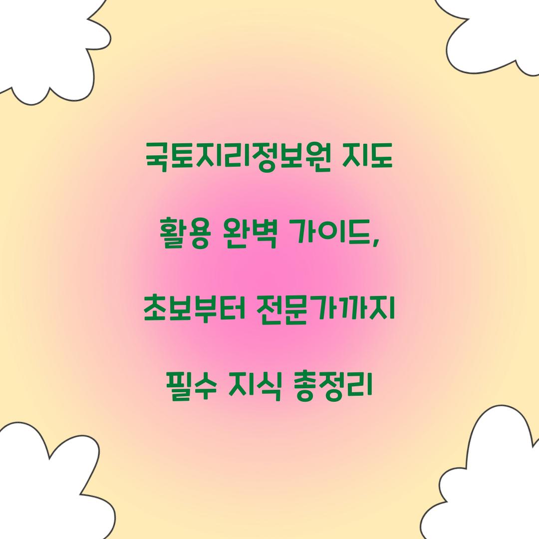 국토지리정보원 지도 활용 완벽 가이드