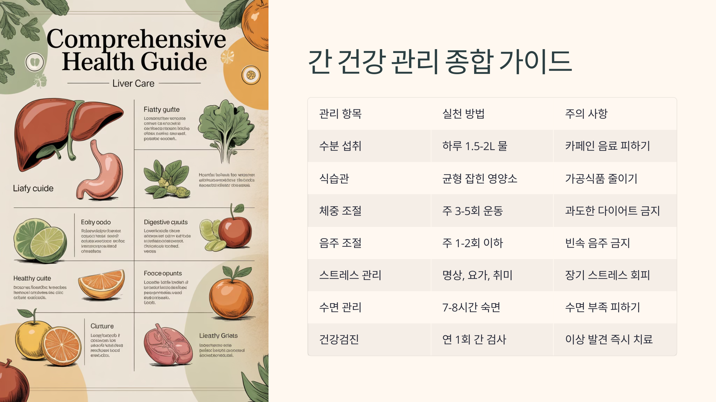 간 건강 관리 종합 가이드 관련 사진