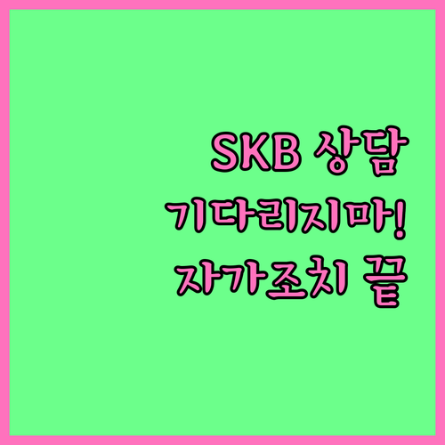 SK브로드밴드 고객센터 디지털 상담 ..