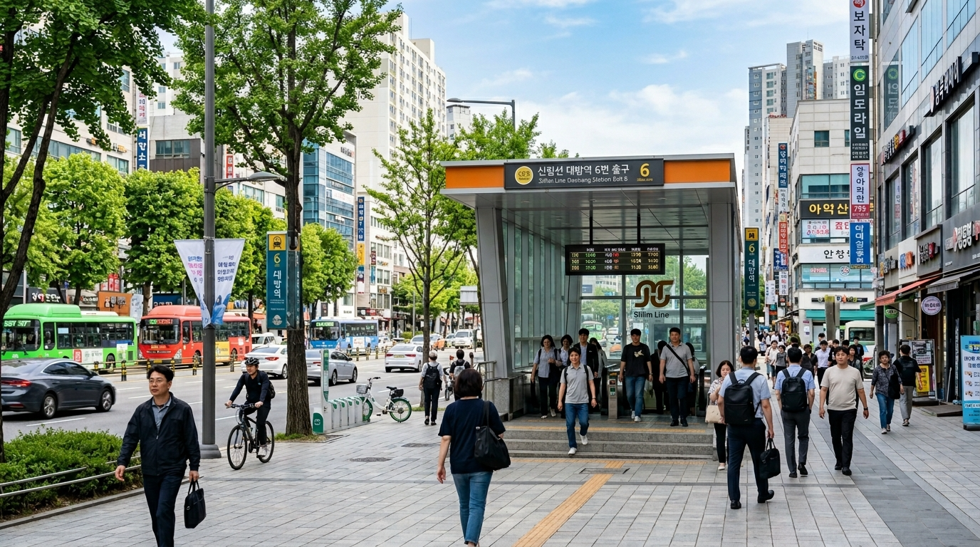 활기찬 대방역과 신림선