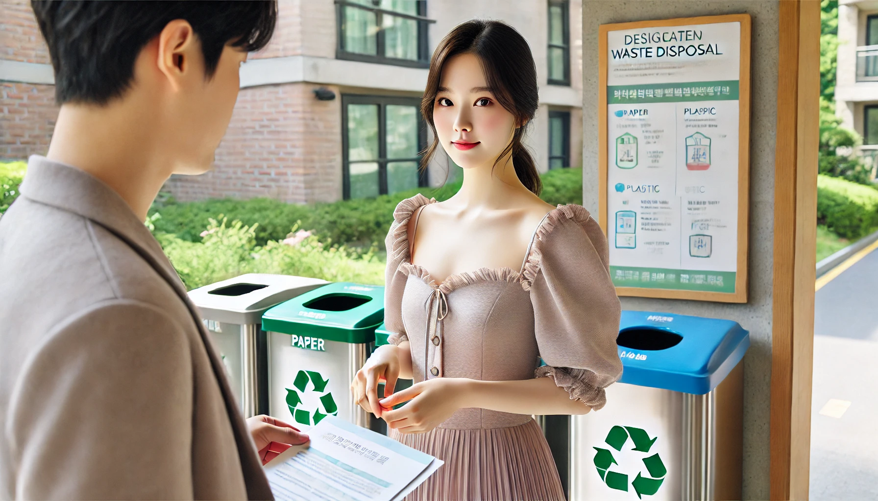 생활쓰레기 배출하는 이미지