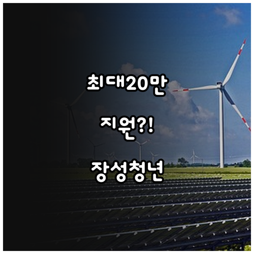 장성군 청년월세지원 2026 자격요건..