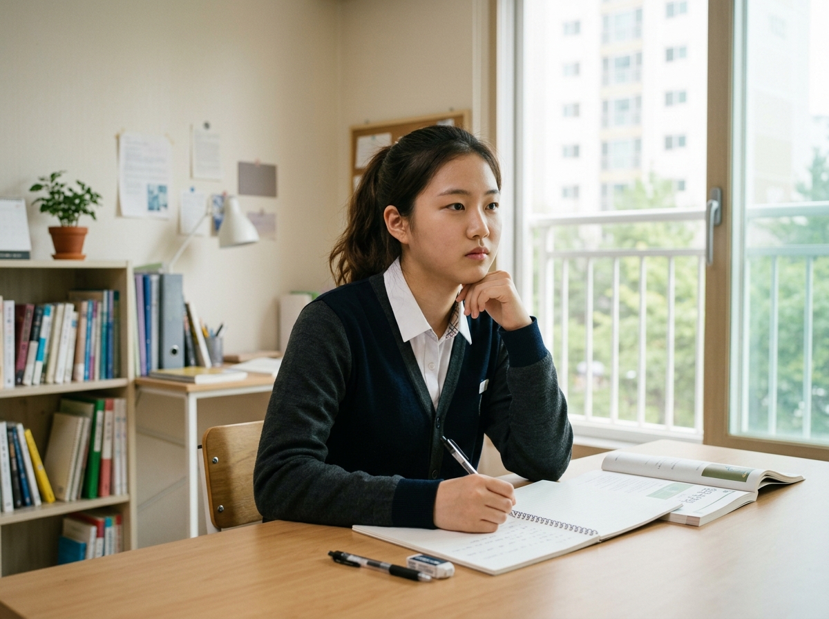 새 학년 국어 학습 계획을 세우는 중고등학생