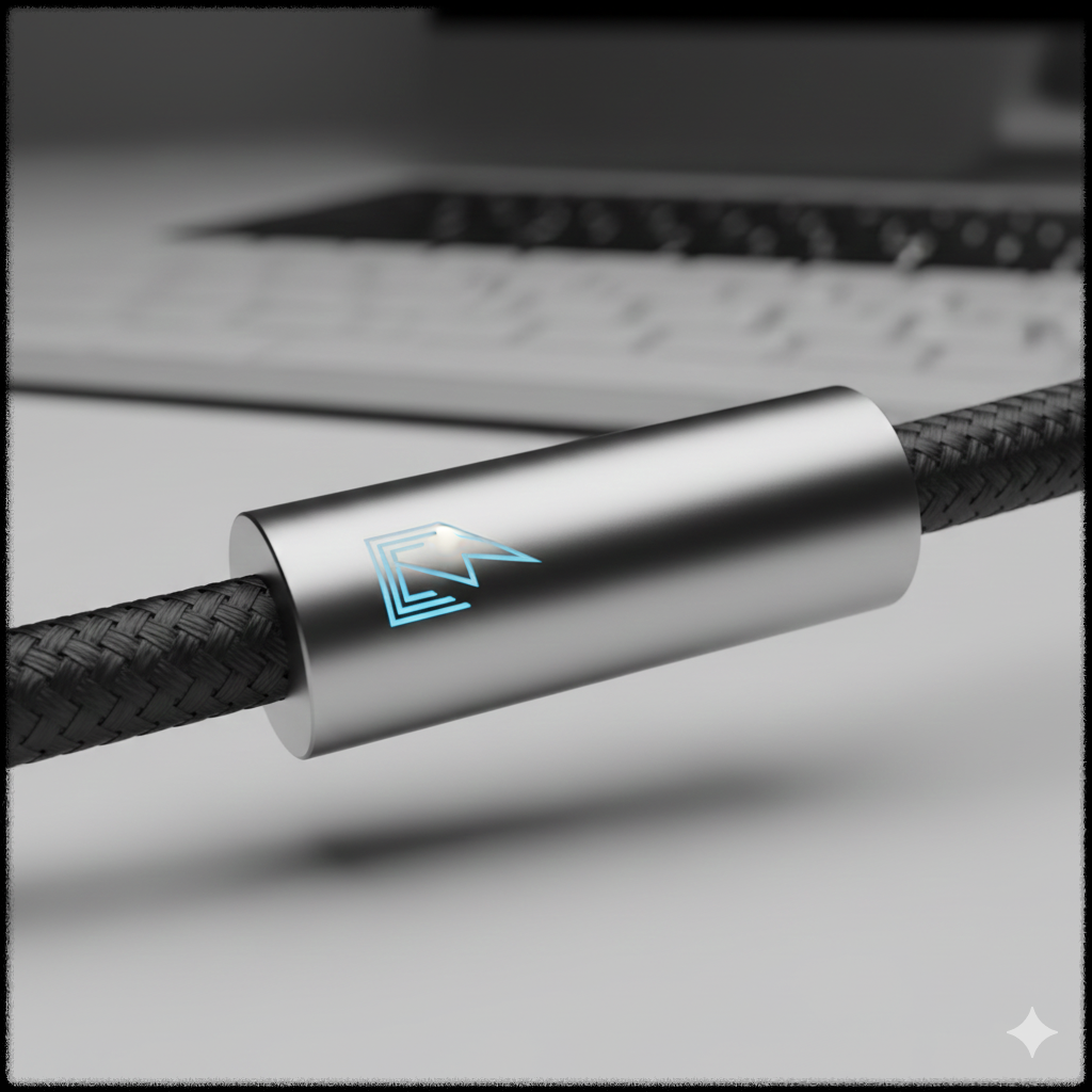 썬더볼트 케이블을 상징하는 번개 모양 아이콘의 모습