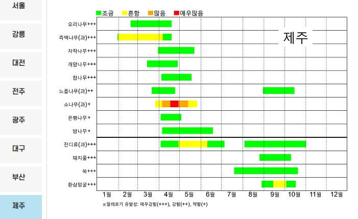 봄철 꽃가루