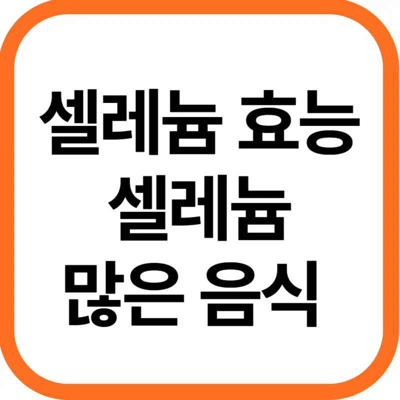 셀레늄 효능&#44; 셀레늄 많은 음식