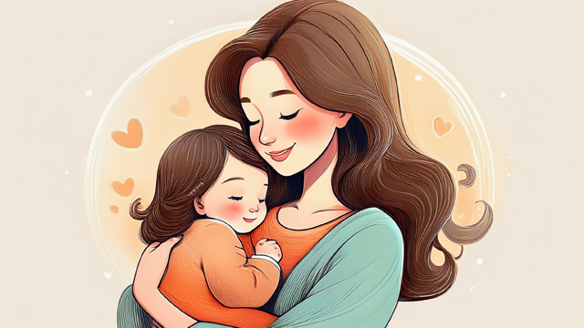 엄마가 아기를 안고 있는 그림